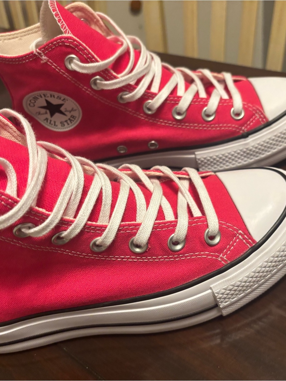 Converse Pink High Top Platform Sneakers, NEW